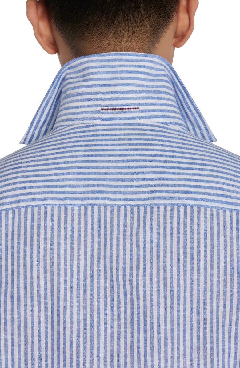 Jack Victor Thornhill Contemporary Fit Stripe Linen 
Cotton Button-Up Shirt, Alternate, color, 