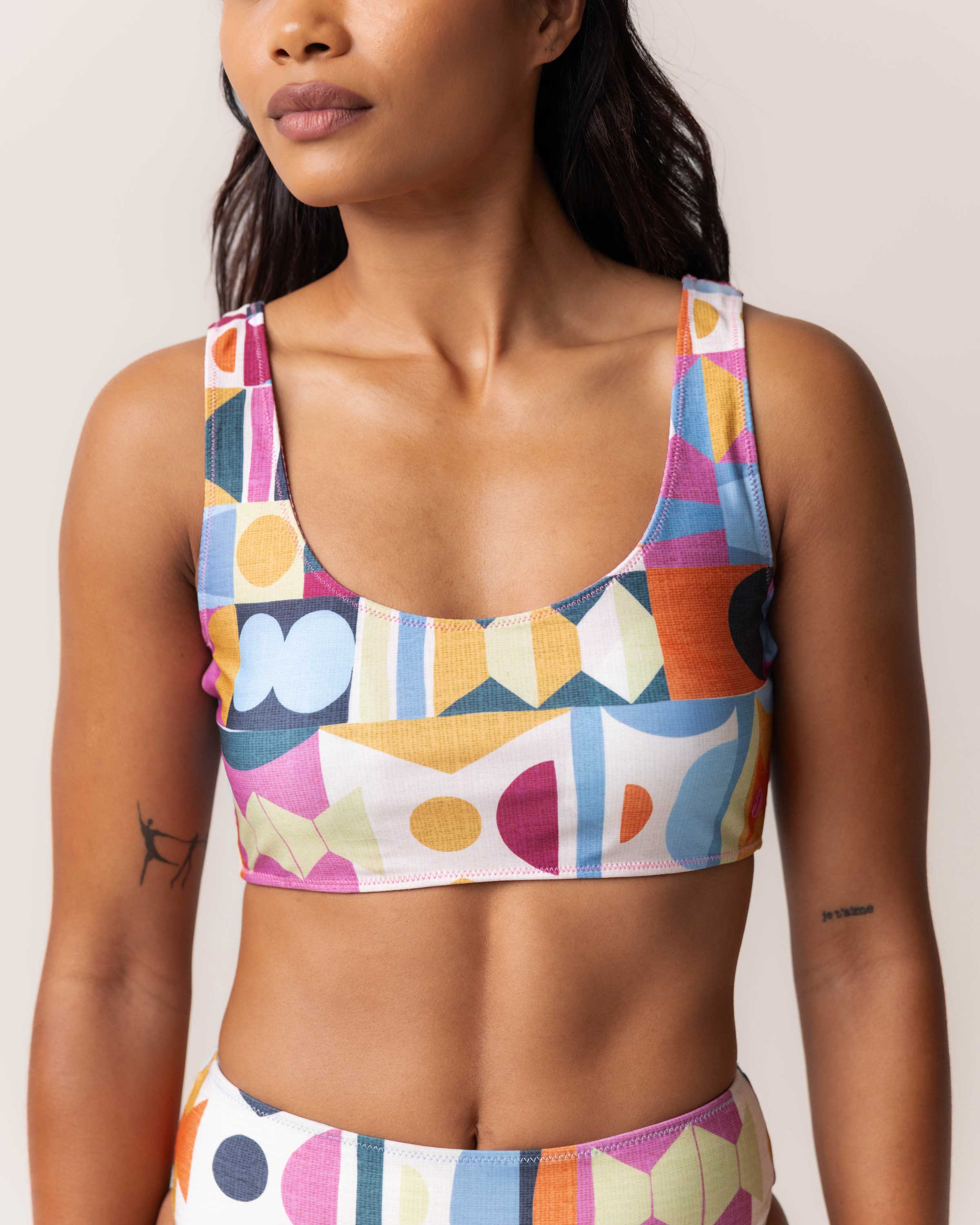 Nani 4-Way Reversible Bralette Swim Top in Rye 