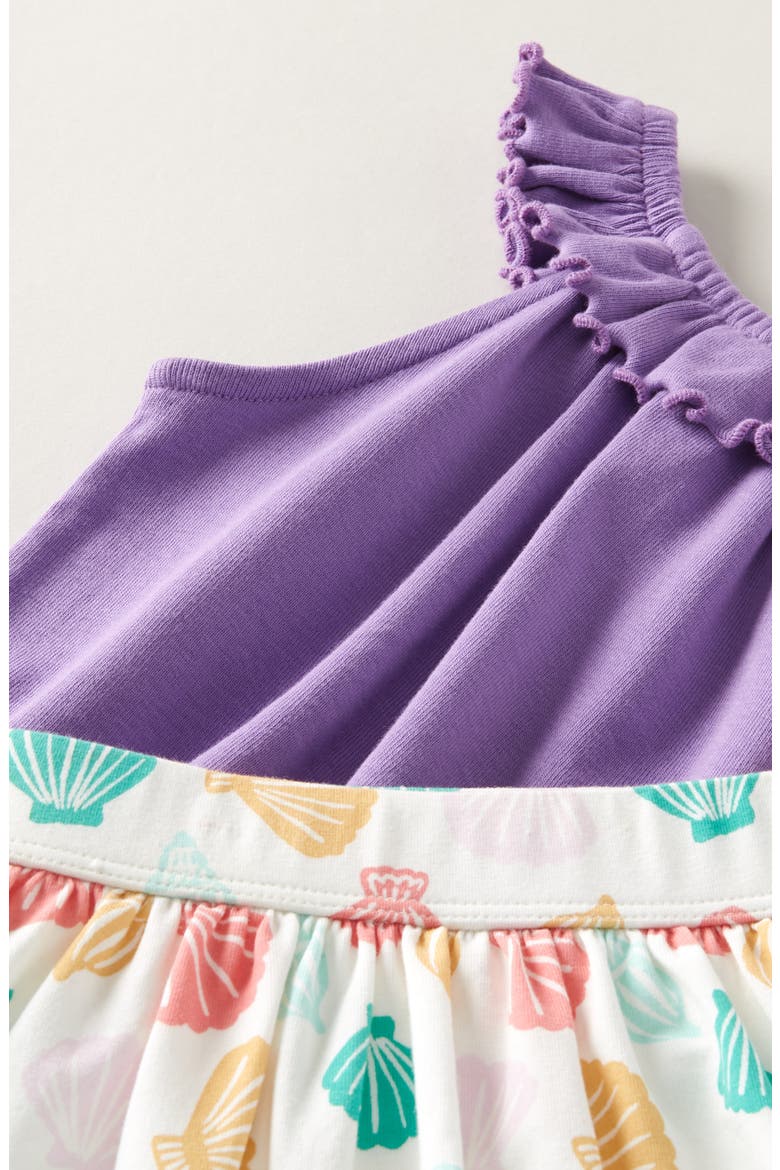 Ruffle Sleeve Top & Skort Set, Alternate, color, PURPLE FRESCO- IVORY SHELLS
