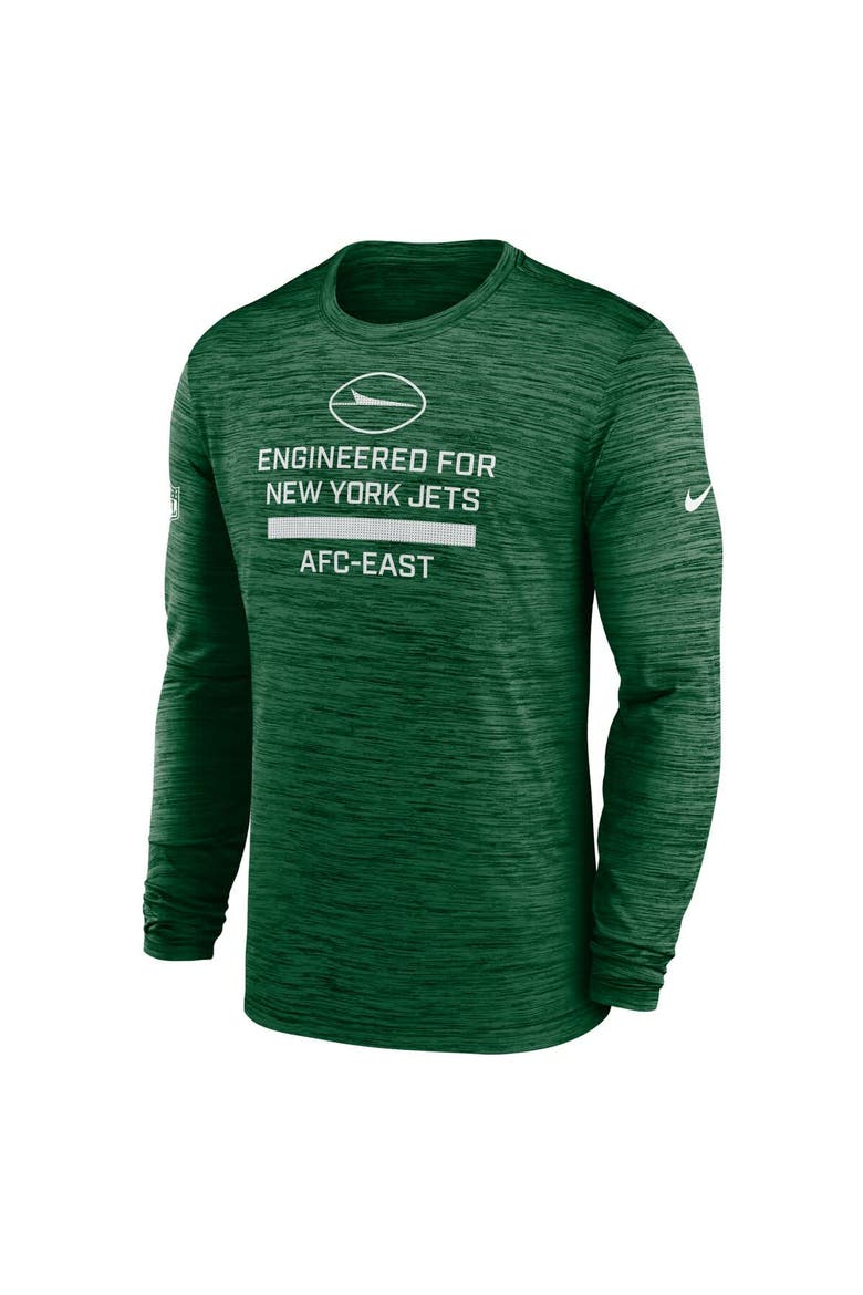 Men's Nike Green New York Jets Sideline Velocity Performance Long Sleeve T-Shirt, Alternate, color, Green