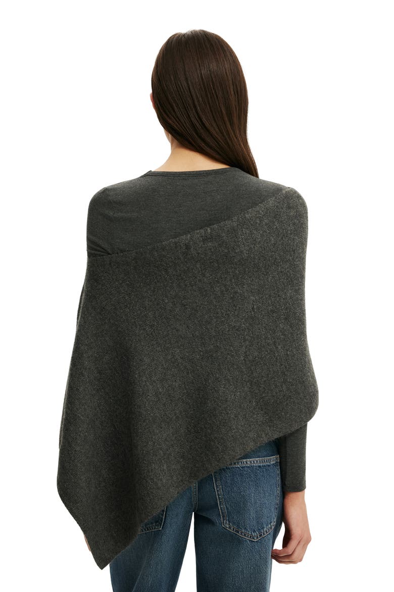 Women's Softest Luxe Poncho, Alternate, color, Charcoal Marle