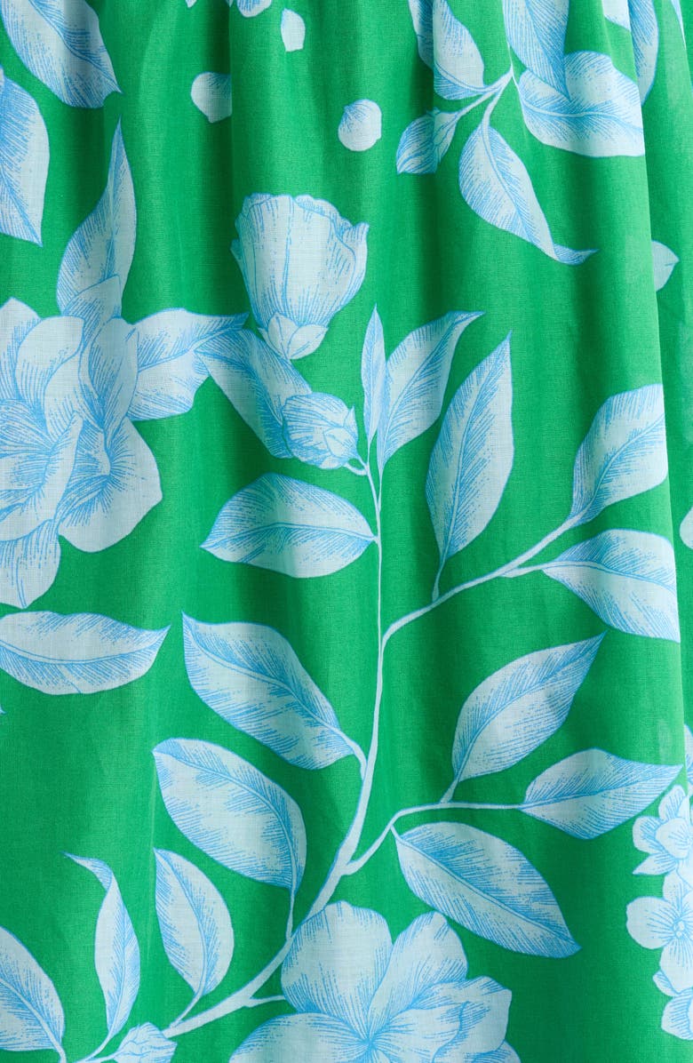 SUGARLIPS Verbena Floral Ingrida Surplice Midi Dress, Alternate, color, Kelly-Blues