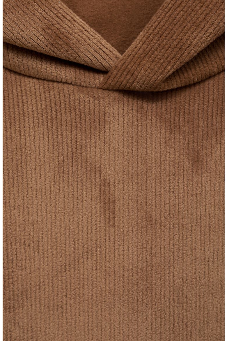Corduroy Pullover Hoodie, Alternate, color, TOBACCO BROWN