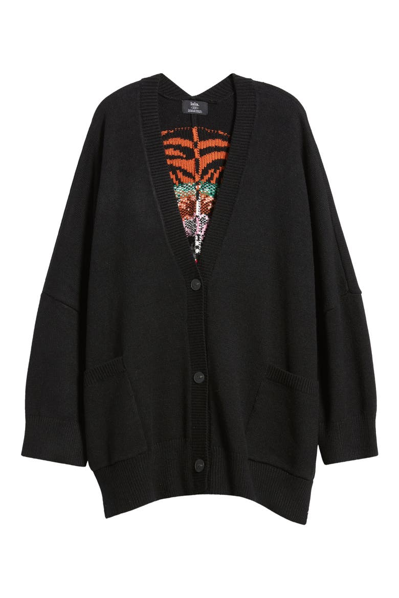 Tiger Oversize Cardigan, Alternate, color, TIGER HEAD