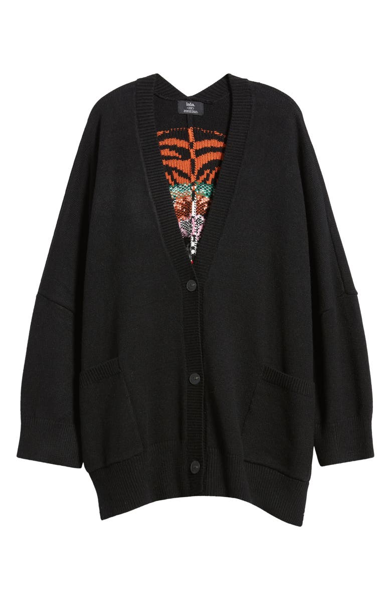 Dressed in Lala Tiger Oversize Cardigan, Alternate, color, Tiger Head