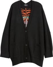 Dressed in Lala Tiger Oversize Cardigan