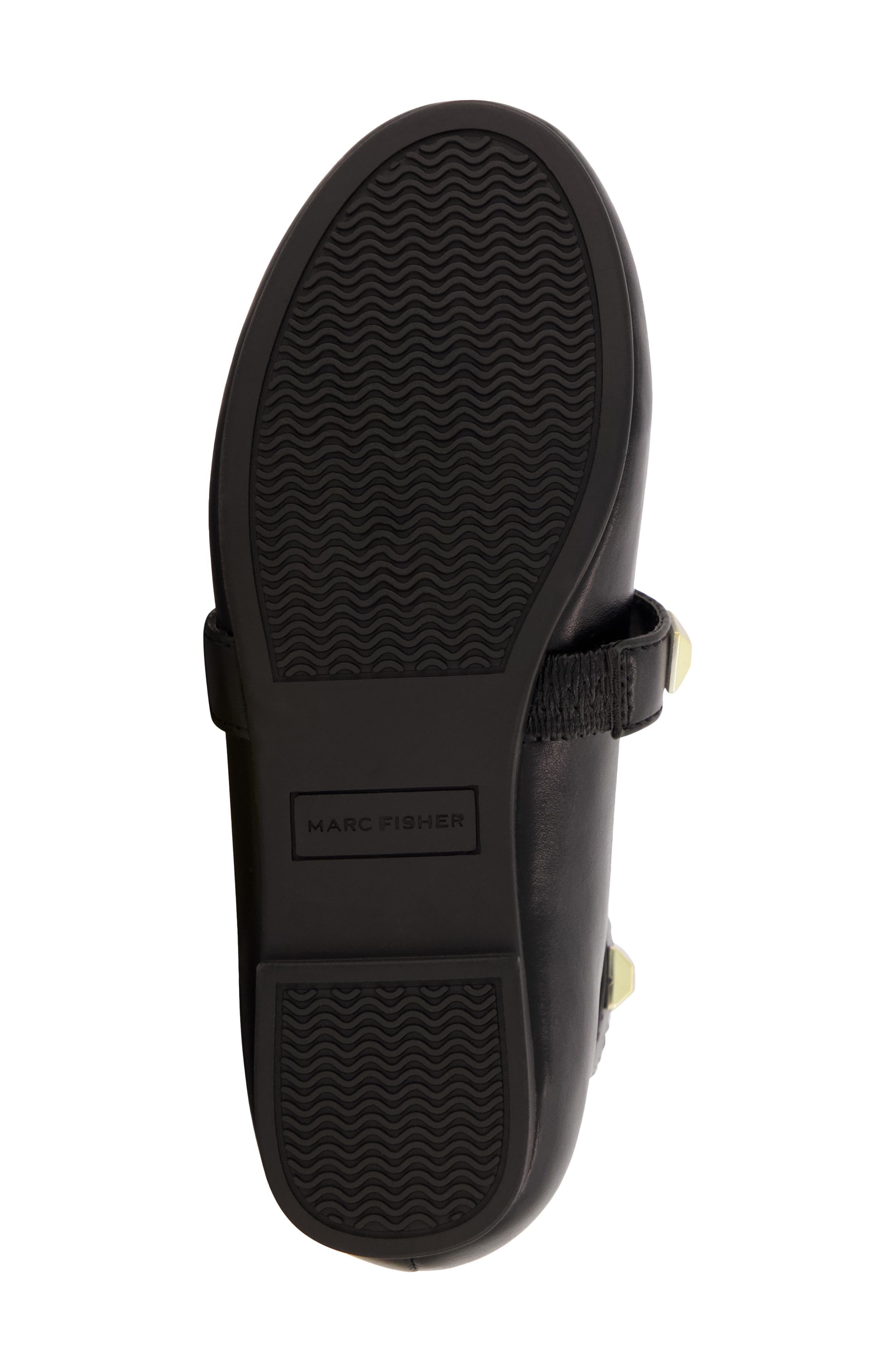 Marc Fisher Tashi Ankle Strap Flat, Alternate, color, Black