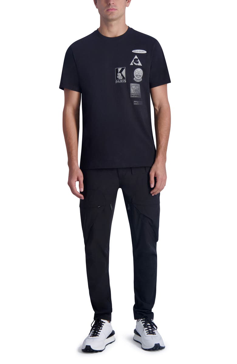 KARL LAGERFELD PARIS Chart Logo Graphic T-Shirt, Alternate, color,