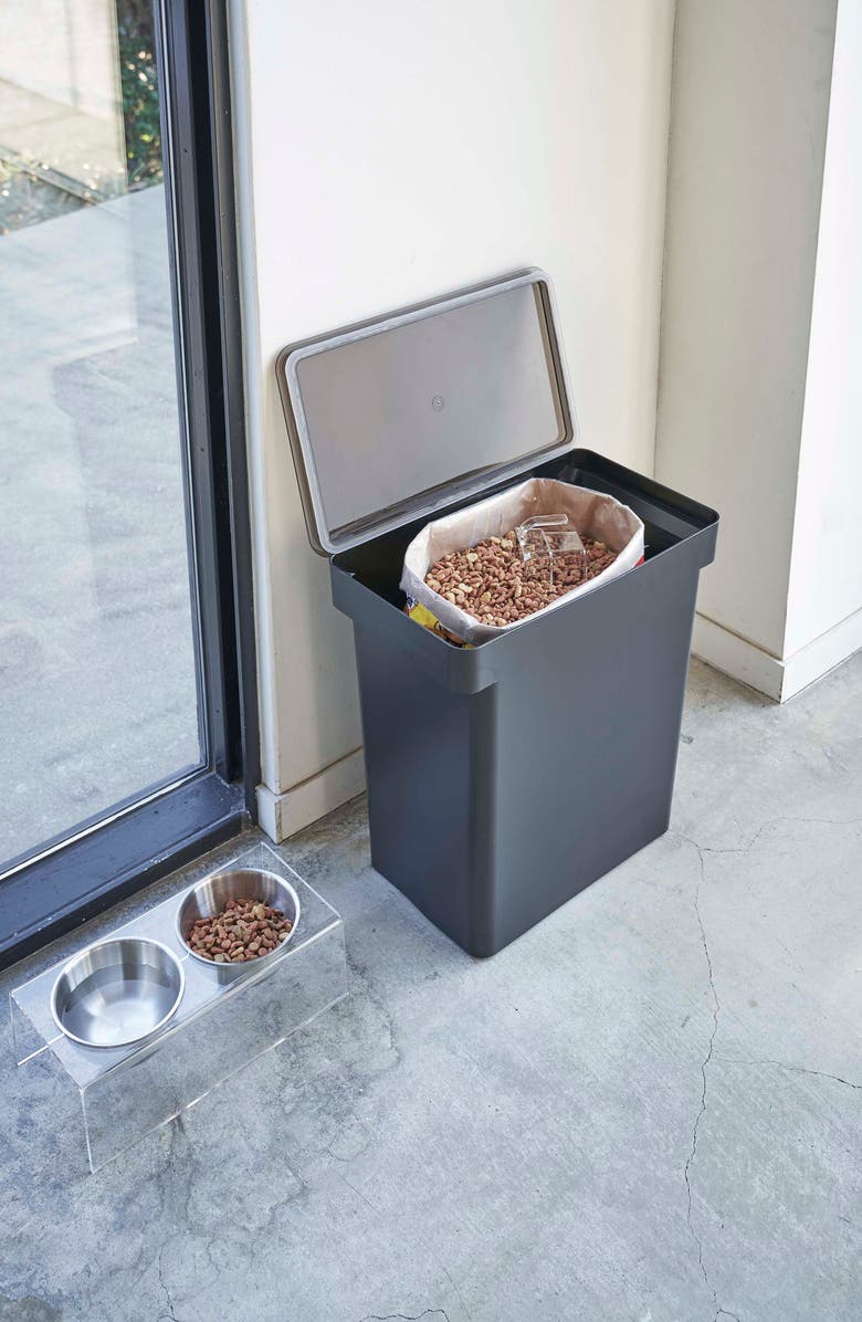 Yamazaki Extra-Large Airtight Pet Rolling Food Storage Container, Alternate, color, Black
