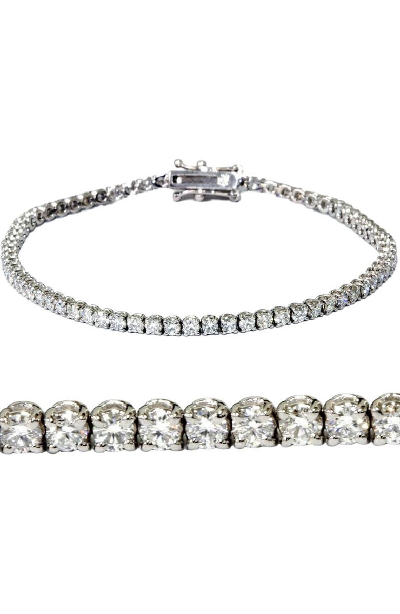 Bliss Diamond 3 ct Diamond Tennis Bracelet 14k Gold 7" Lab Grown, Main, color, 14K White Gold