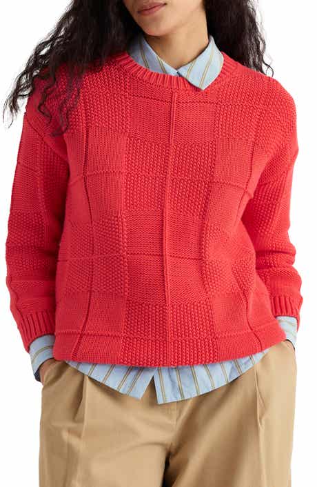 Hedge Rock Check Stitch Organic Cotton Blend Sweater