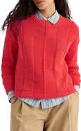 Seasalt Cornwall Hedge Rock Check Stitch Organic Cotton Blend Sweater
