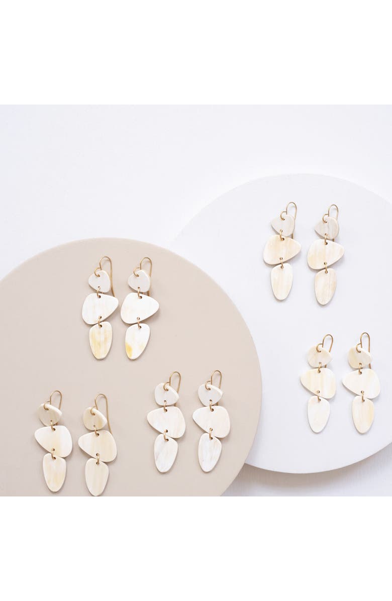 Maadili Collective Stacked Stone Earrings, Alternate, color, Natural