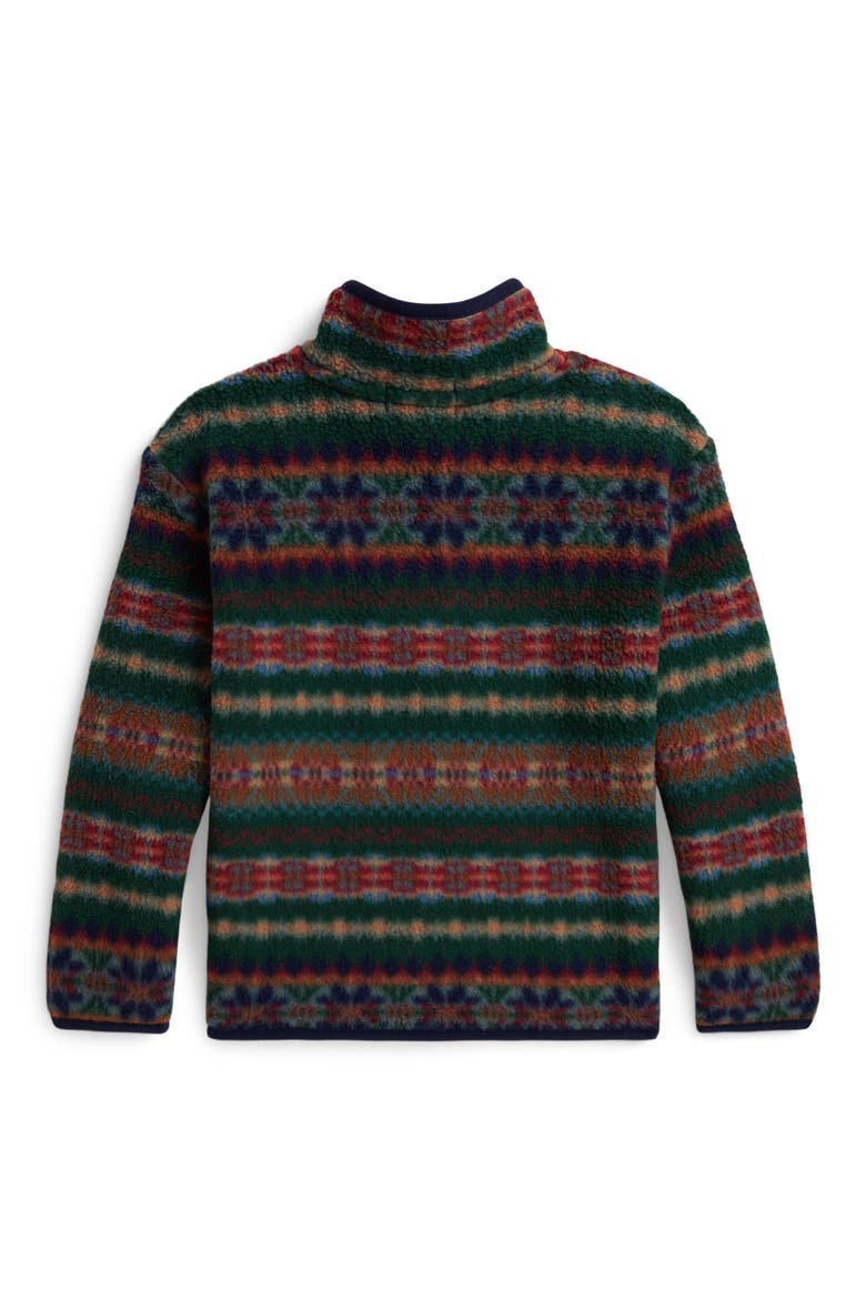 Kids' Fair Isle Fleece Pullover, Alternate, color, LITCHFIELD