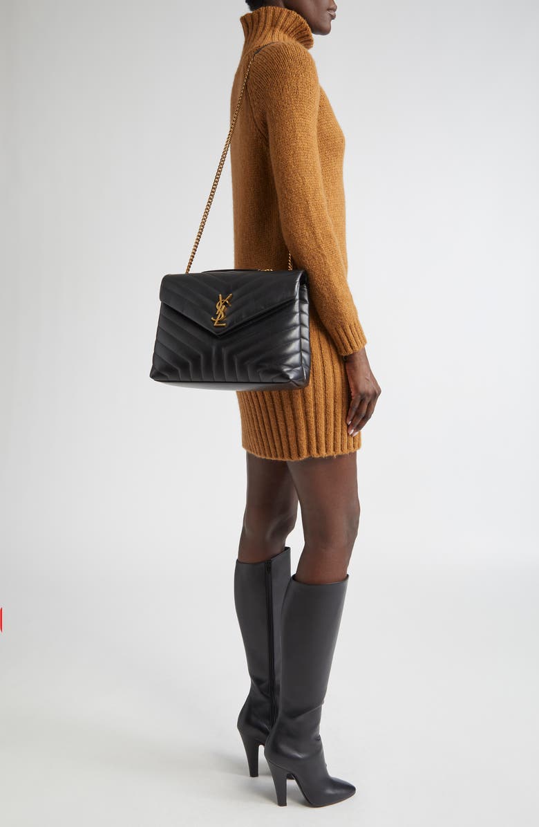 Saint Laurent Medium Loulou Matelassé Leather Shoulder Bag, Alternate, color,