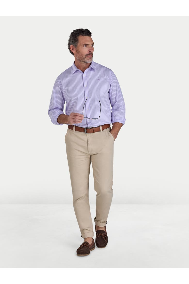 Long Sleeve Stripe Shirt, Alternate, color, Lilac