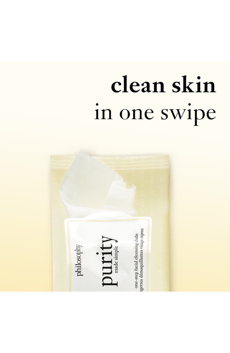 philosophy purity made simple one-step facial cleansing cloths, Alternate, color,