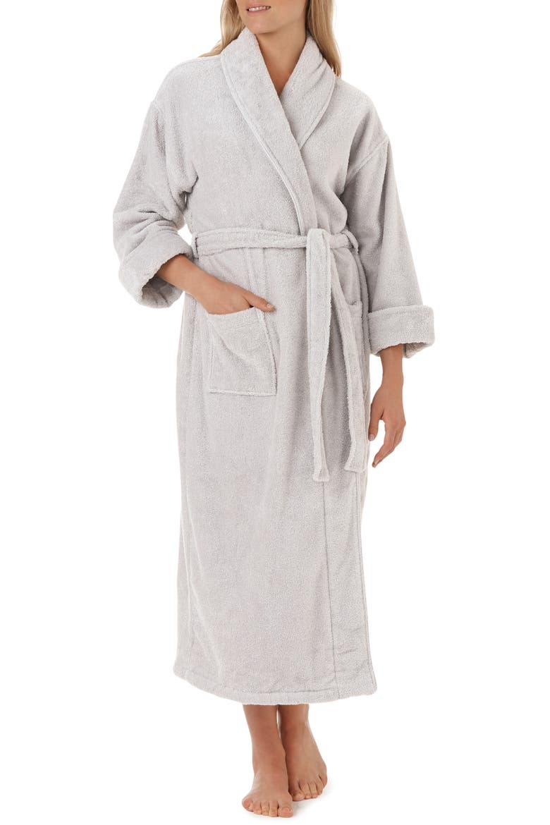 Unisex Classic Cotton Robe, Main, color, PEARL GREY