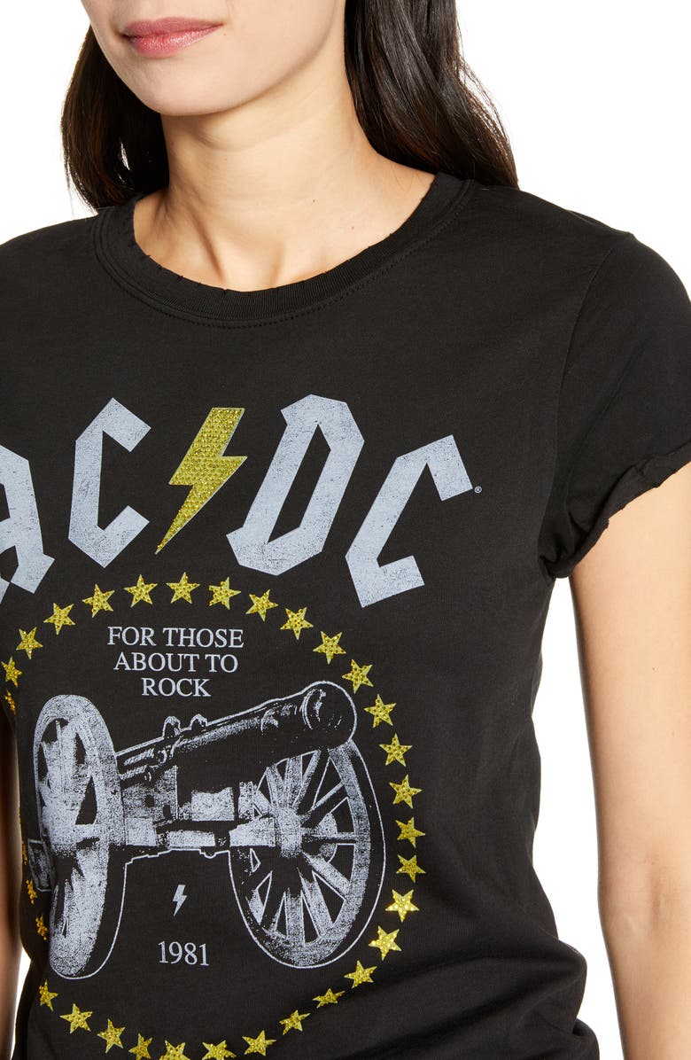 Recycled Karma Crystal Embellished For Those About to Rock Tour Tee, Alternate, color, 