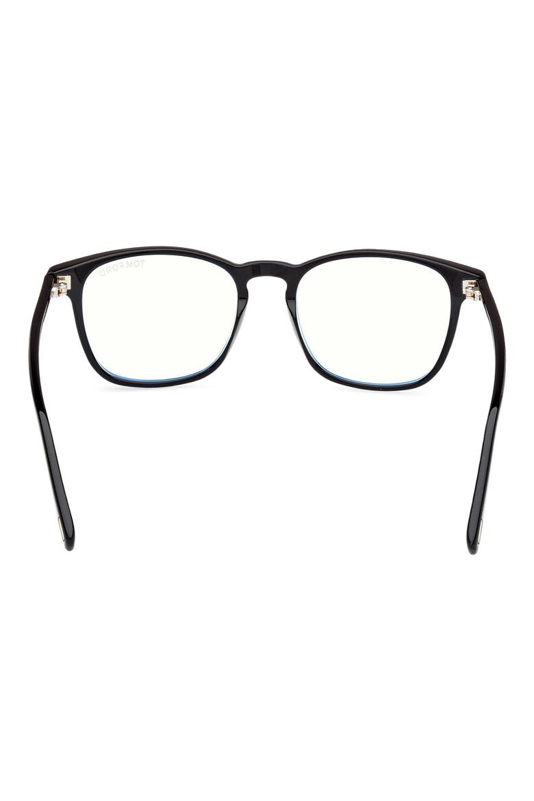 52mm Square Optical Glasses, Alternate, color, BLACK ECO / T LOGO