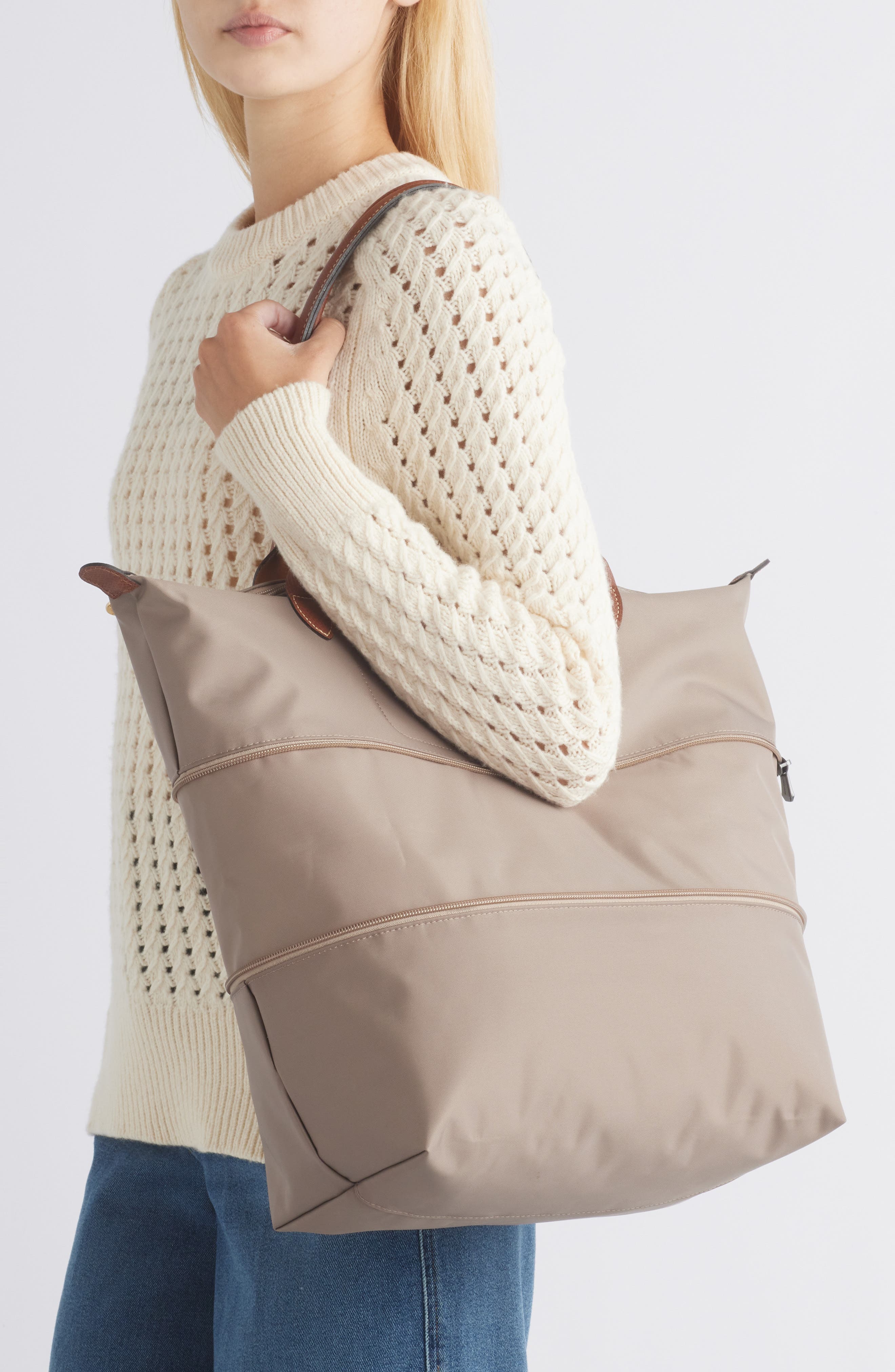 Longchamp Le Pliage Expandable Recycled Nylon Tote, Alternate, color, 