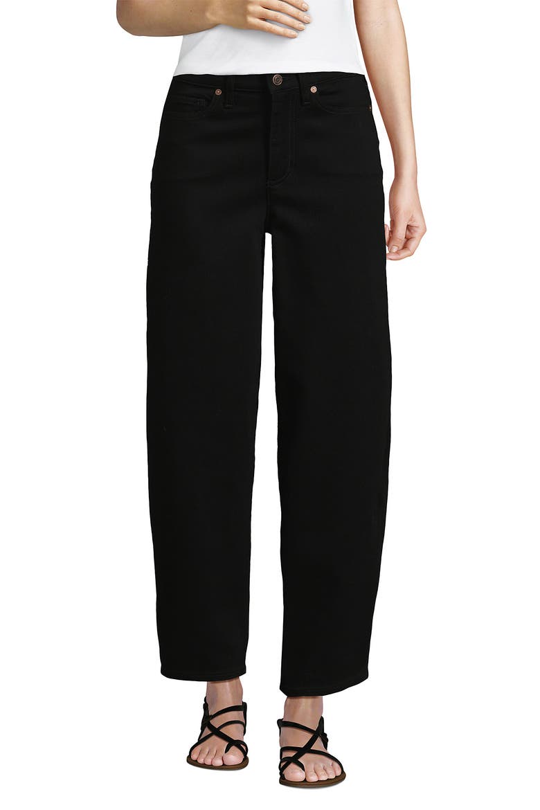 Recover High Rise Barrel Leg Ankle Jeans, Alternate, color, Black
