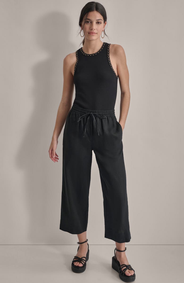 DKNY Stud Trim Tank Top, Alternate, color, 