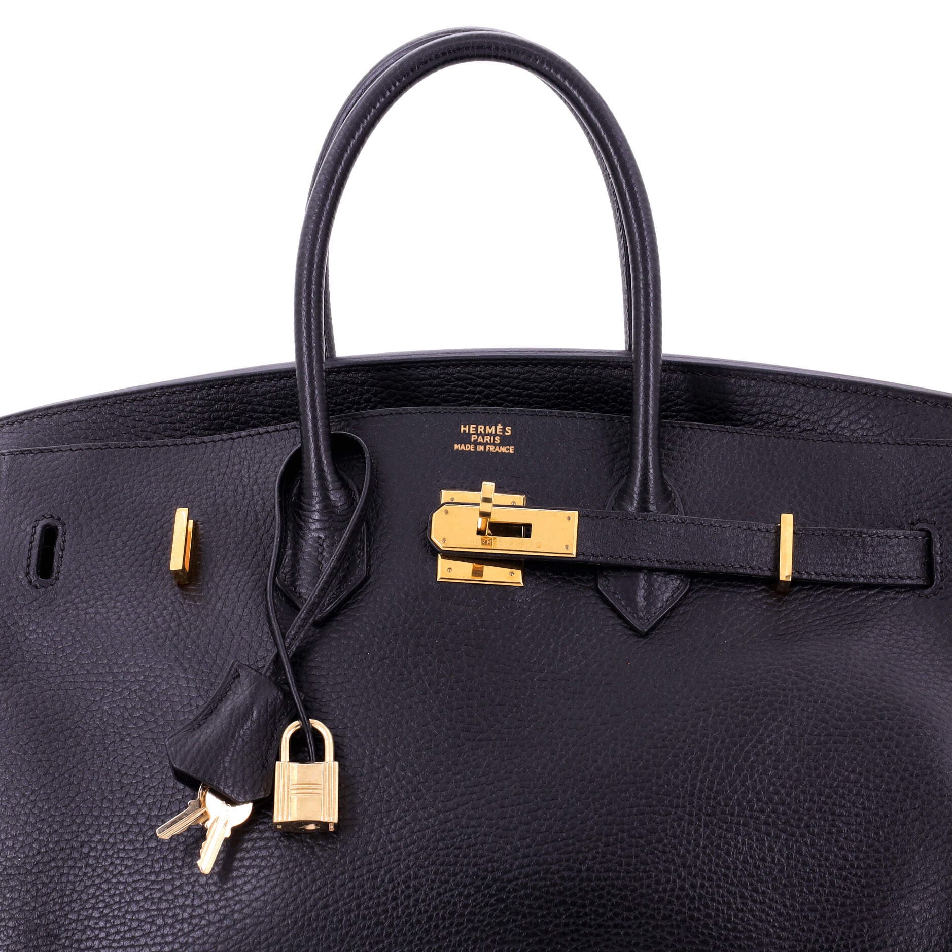 Pre-Owned Hermes Birkin Handbag Black Ardennes with Gold Hardware 35, Alternate, color, 