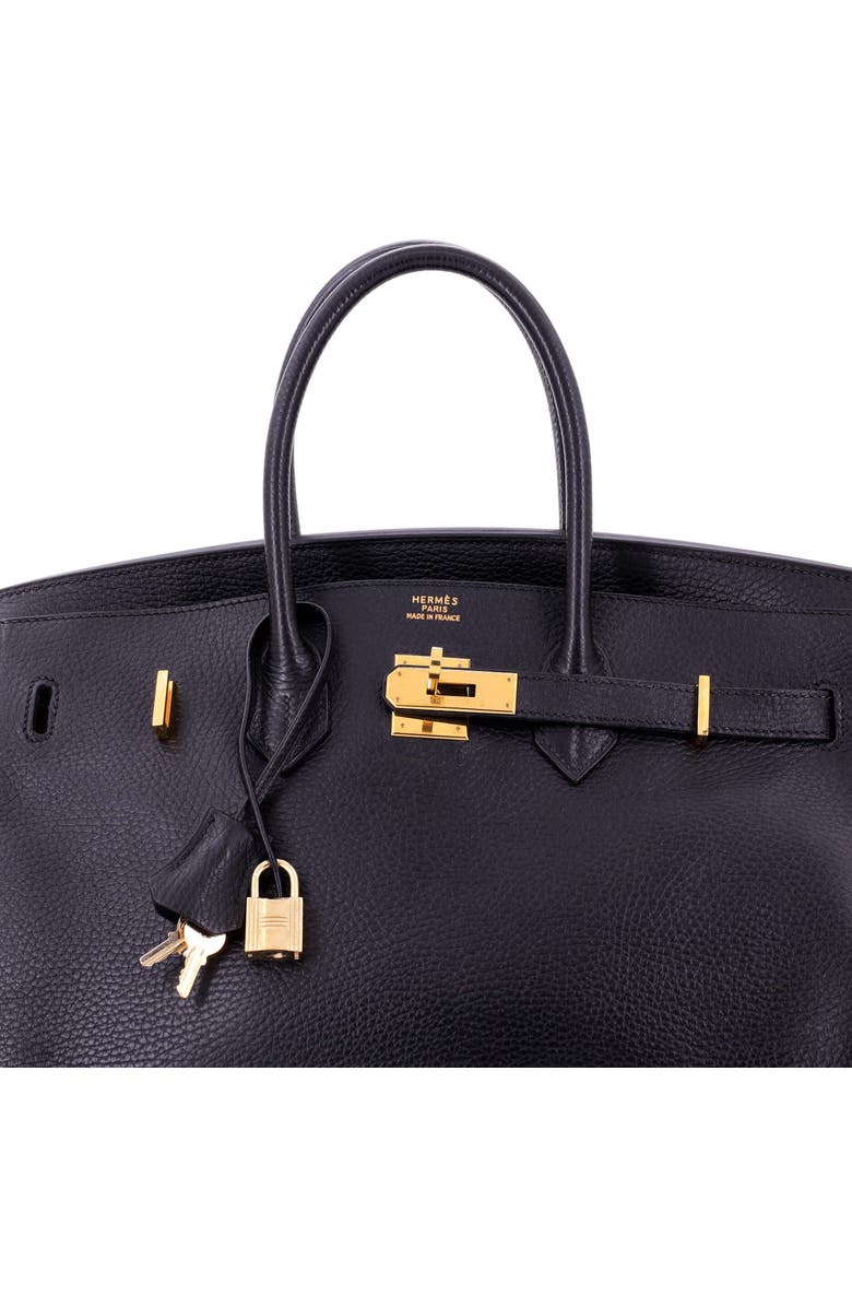Pre-Owned Hermes Birkin Handbag Black Ardennes with Gold Hardware 35, Alternate, color, Noir
