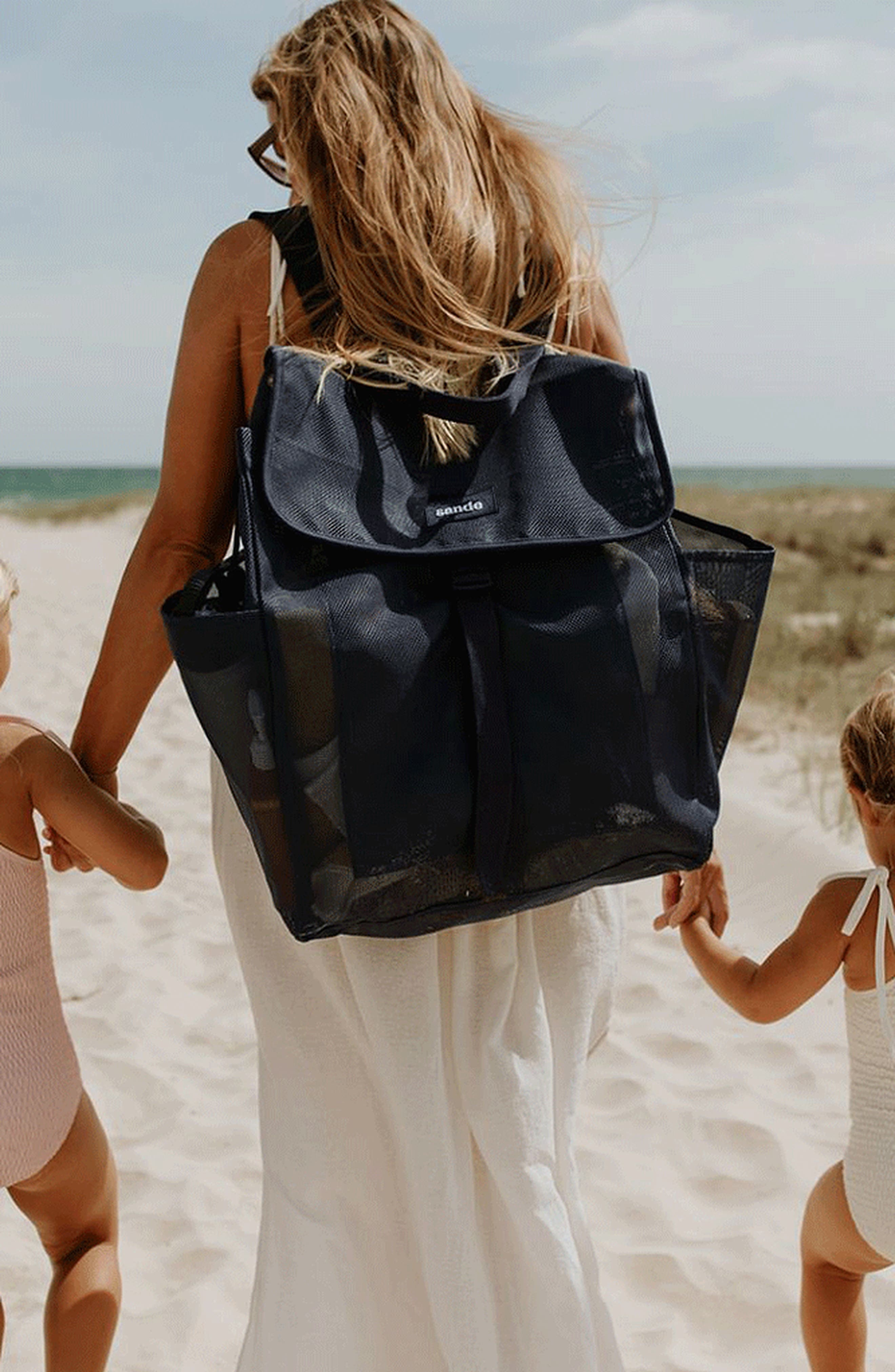 Beach Hauler Mesh Backpack, Alternate, color, Deep Sea Navy