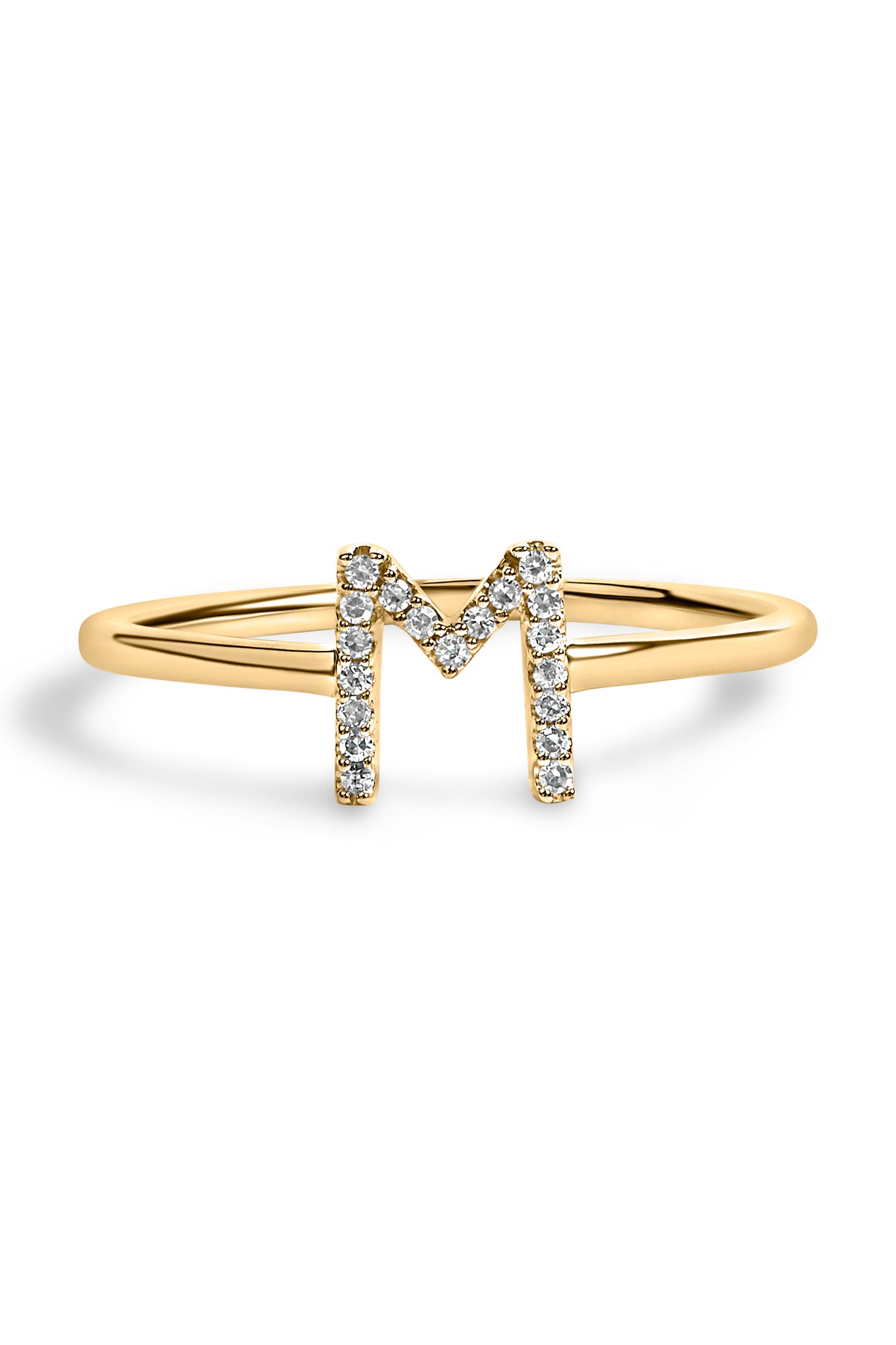 Create A Diamond Code Haus of Brilliance 10K Gold Yellow Diamond Accent Initial