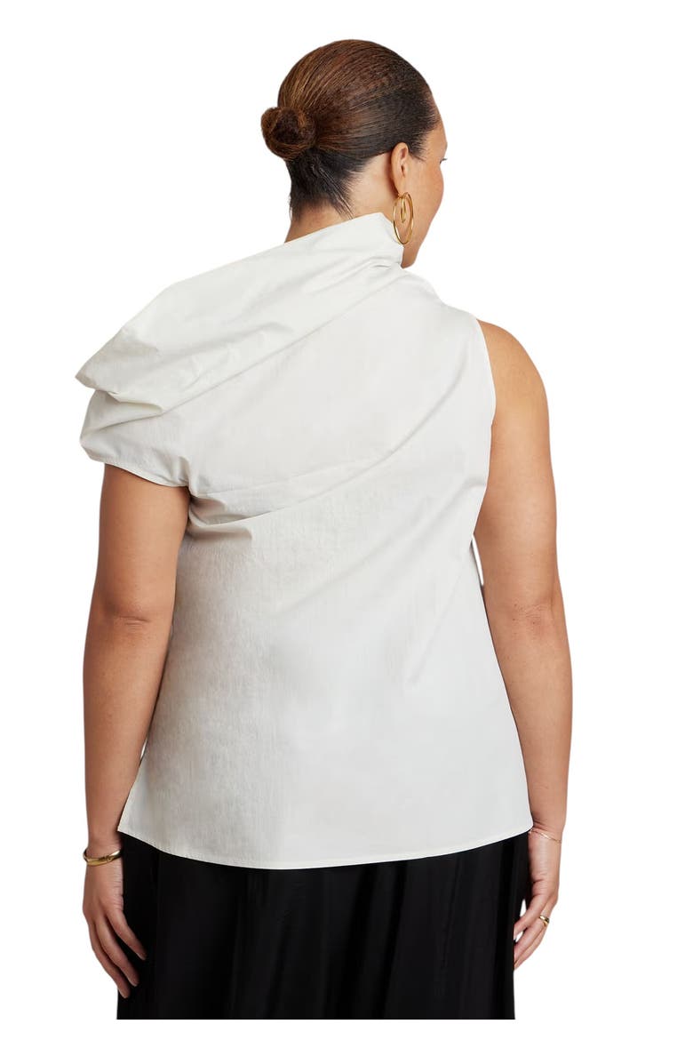 Draped Neck Sleeveless Top, Alternate, color, DEW