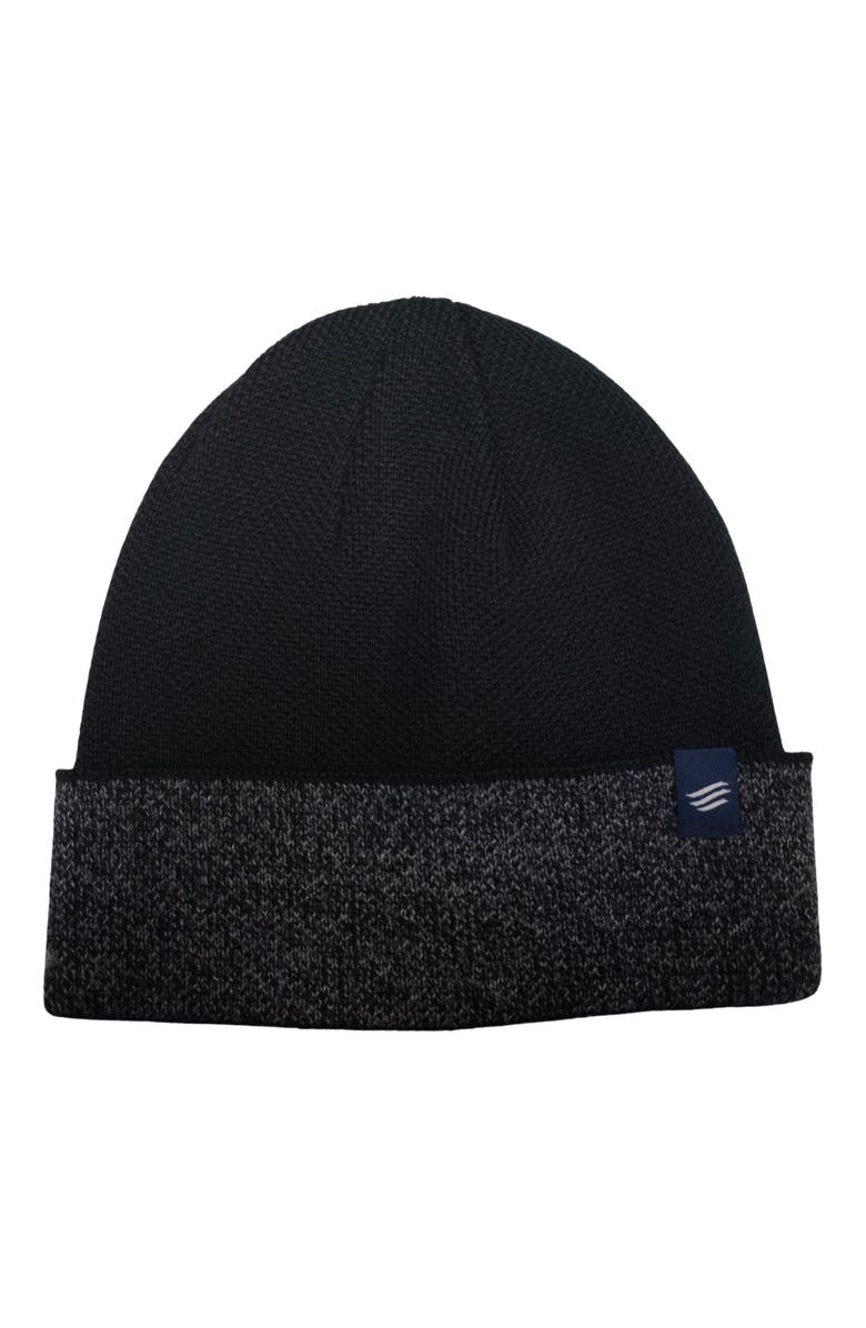United By Blue The Essential Merino Marled Beanie, Main, color, Black