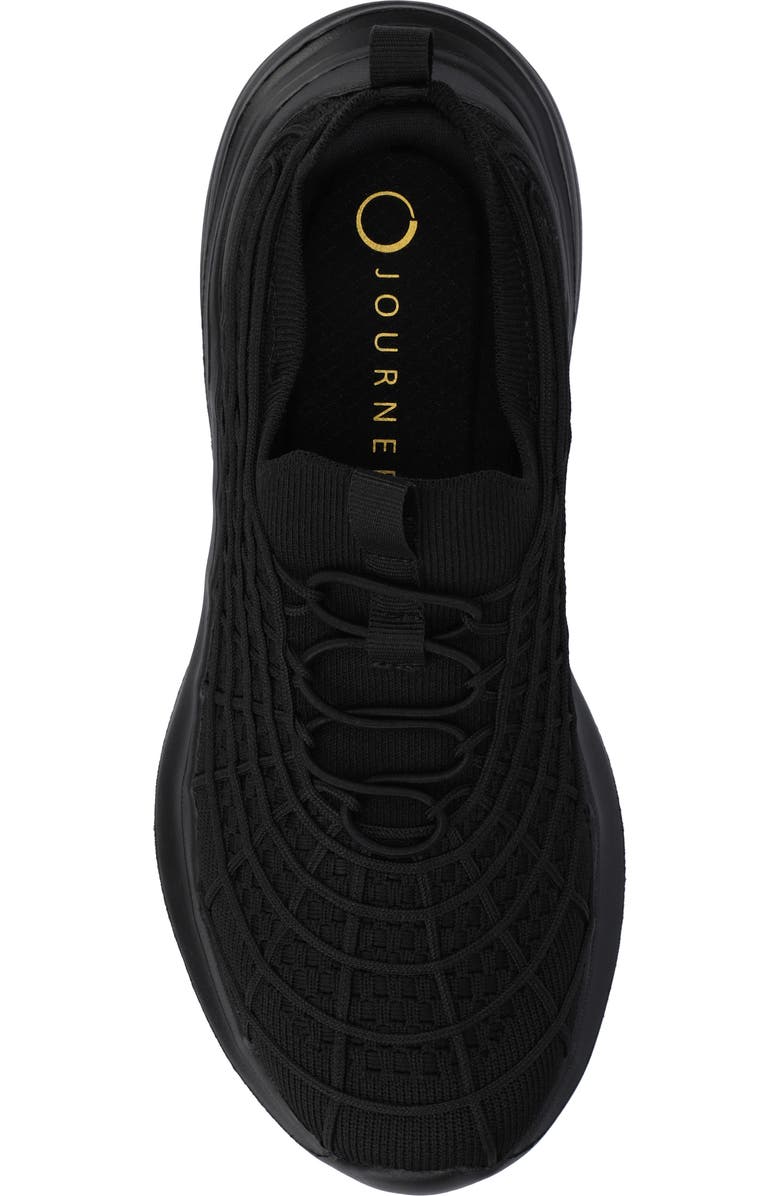 Journee Collection Dasha Knit Sneaker, Alternate, color, Black