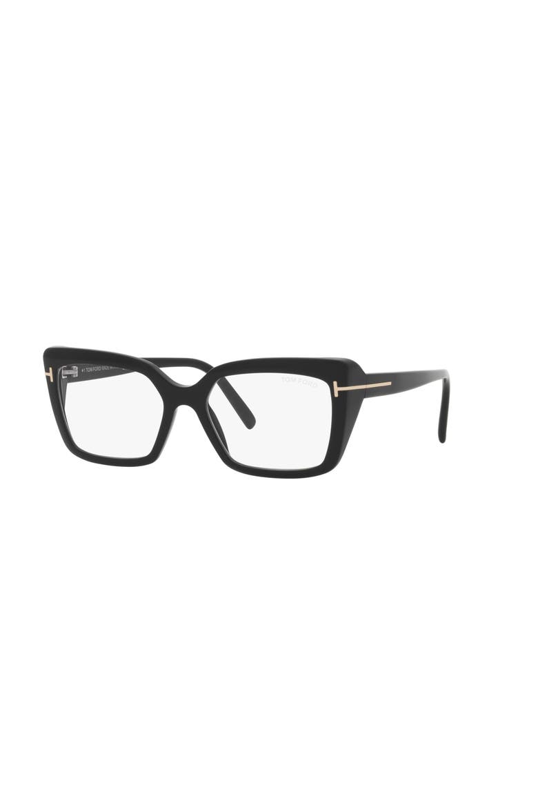55mm Rectangle optical glasses, Main, color, Black