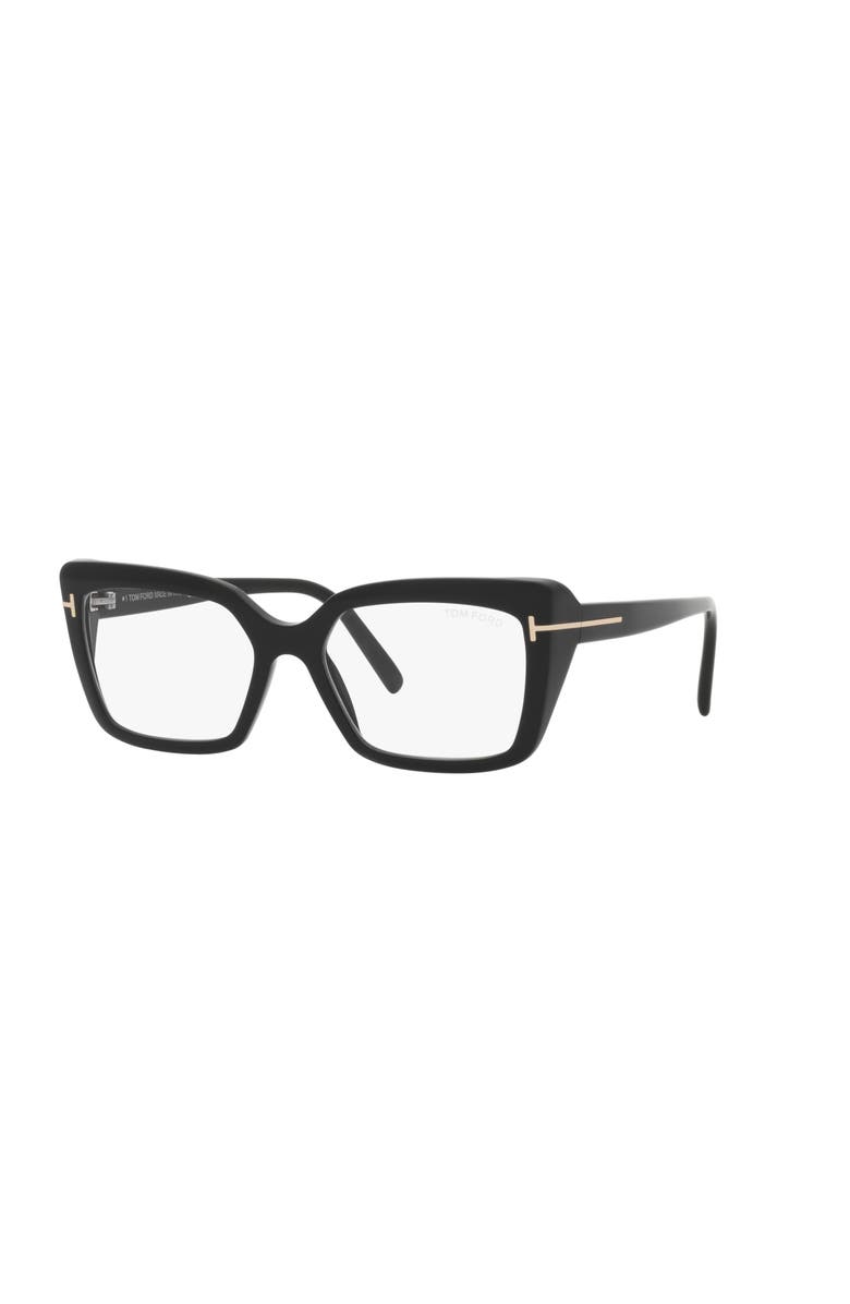 TOM FORD 55mm Rectangle optical glasses, Main, color, Black
