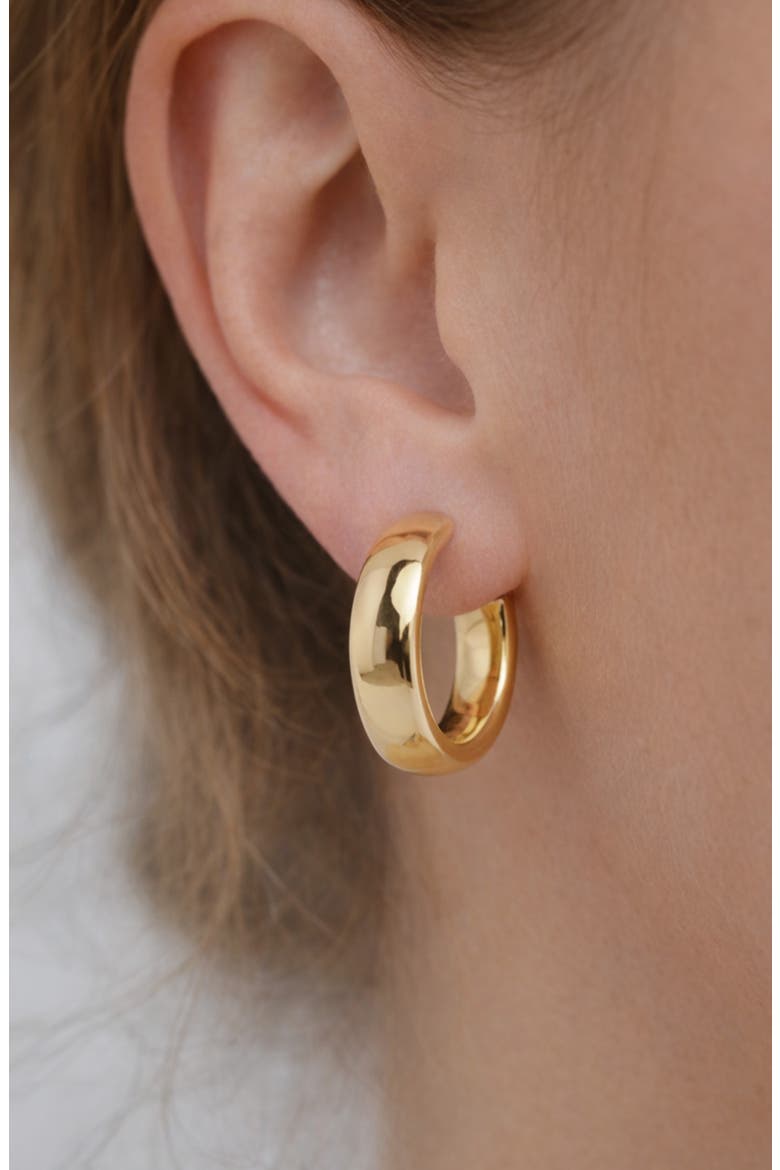 Huggie Hoop Earrings, Alternate, color, GOLD
