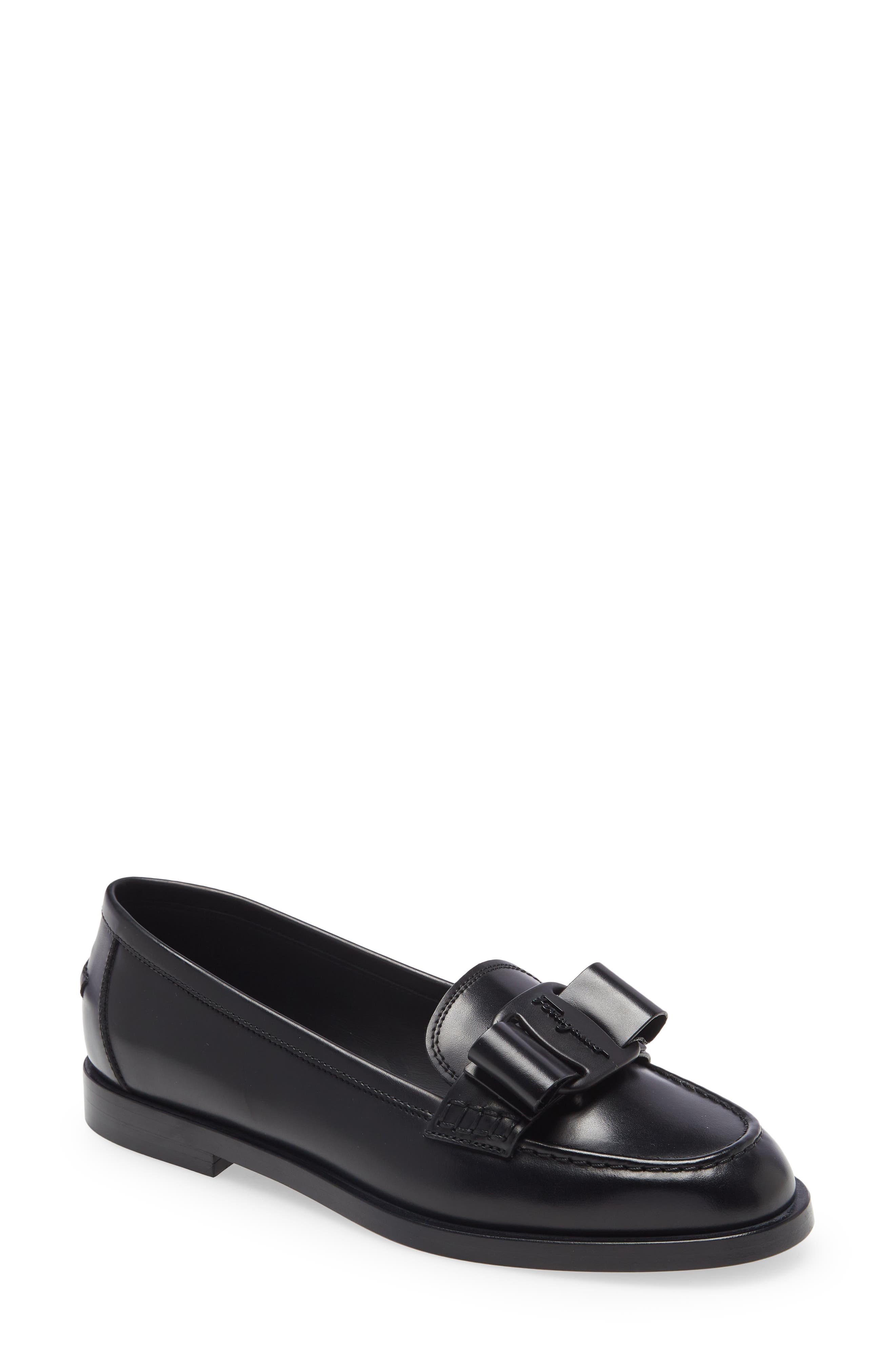 FERRAGAMO Vivaldo Bow Loafer, Main, color, 