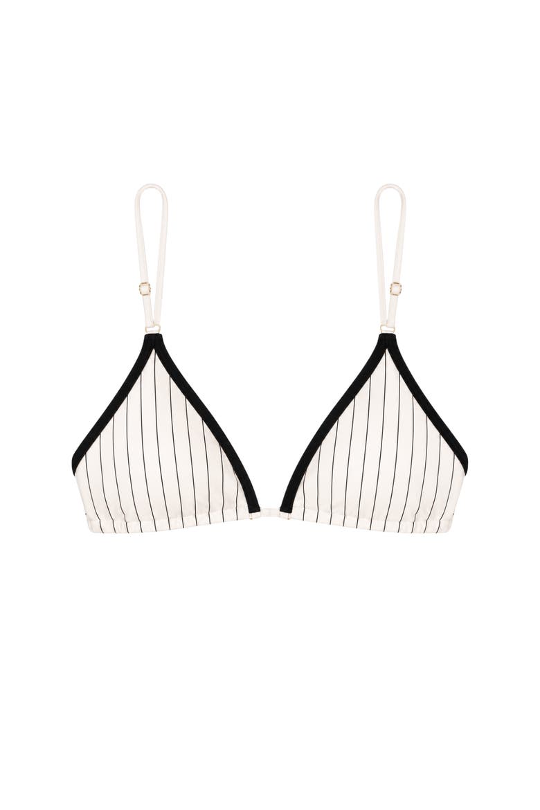 Tiger Lily Bikini Top, Main, color, Cream Stripe