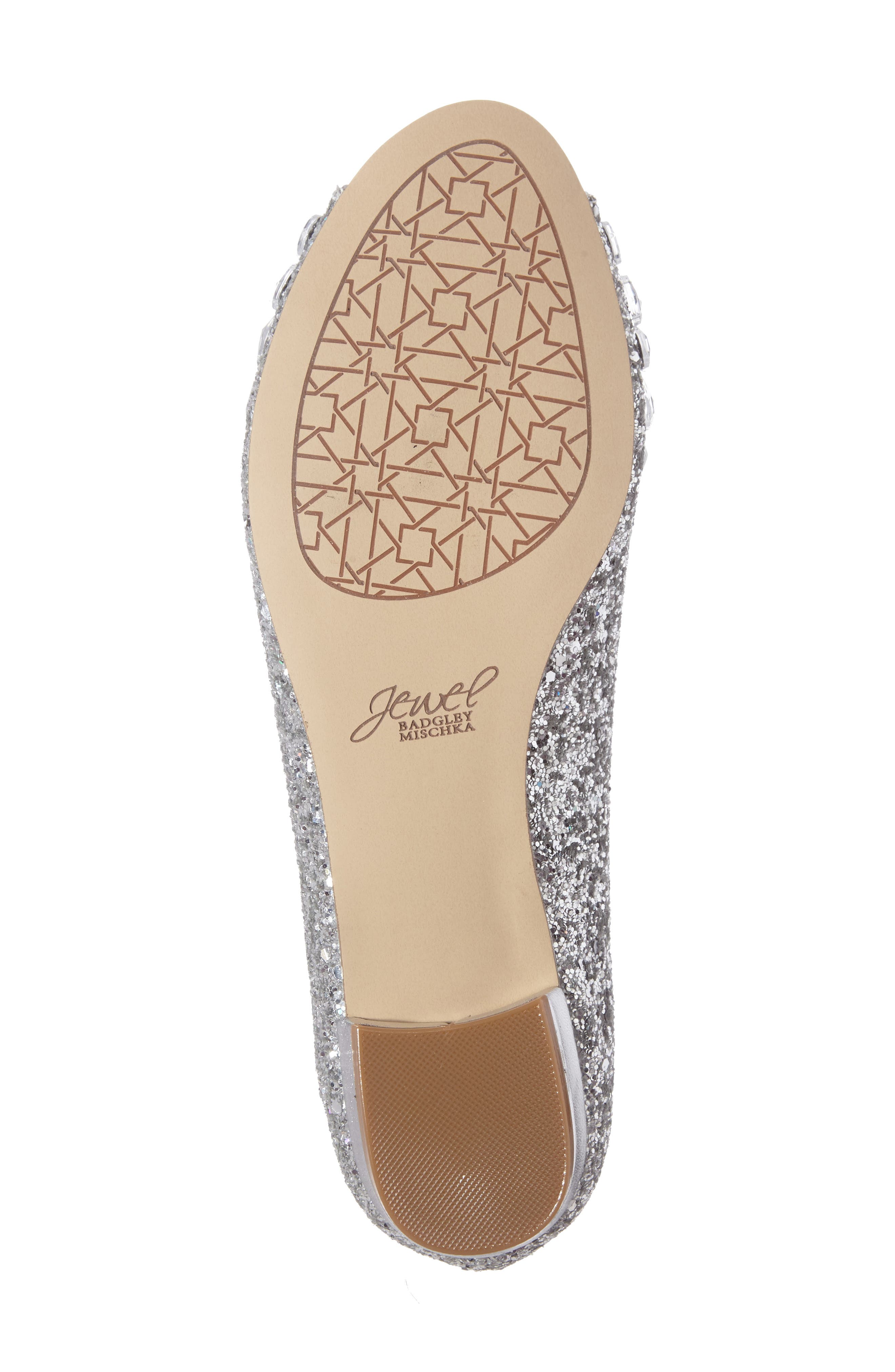 Claire Embellished Flat, Alternate, color, SILVER