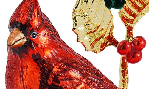Michael Aram Cardinal Glass Ornament In Red