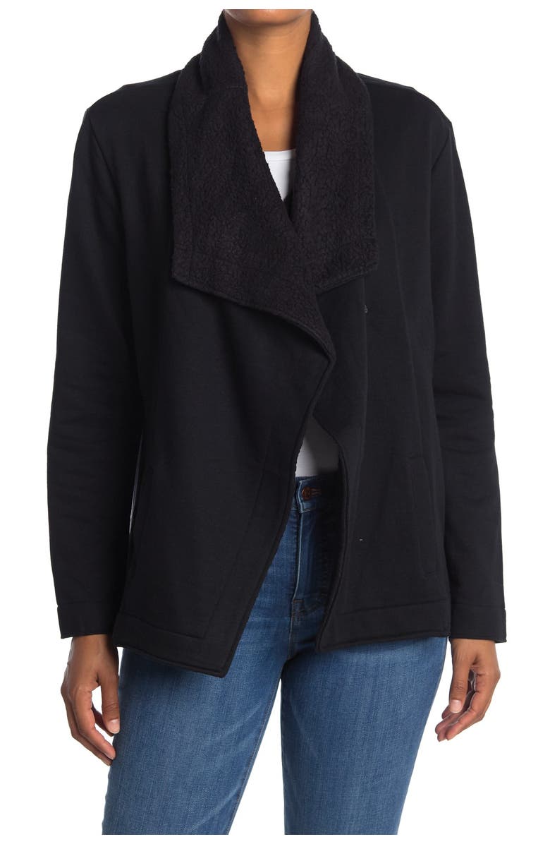 JAG Tiffany Shawl Collar Faux Shearling Lined Cardigan, Main, color, 