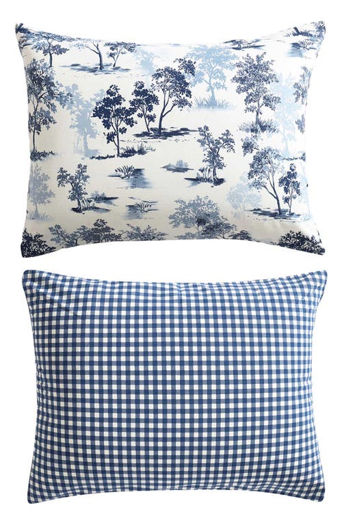 Eddie Bauer Vintage Forest Toile 2-piece Twin Comforter Set In Blue
