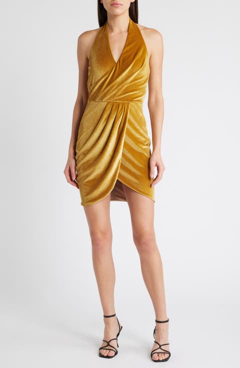 Elaria Velvet Halter Minidress