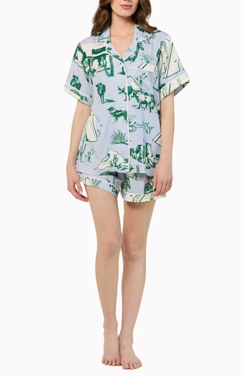 Katie Kime Marfa Toile Shorts Set In Multi