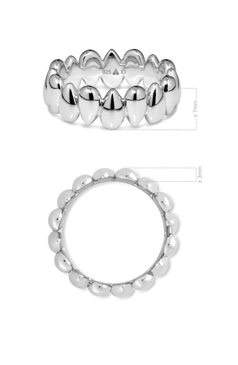 DEVATA Teardrop Eternity Band Ring in Rhodium Plated Sterling Silver, Alternate, color, Silver