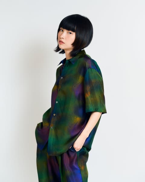 "Brooklyn" Oversized Silk Hawaii Shirt