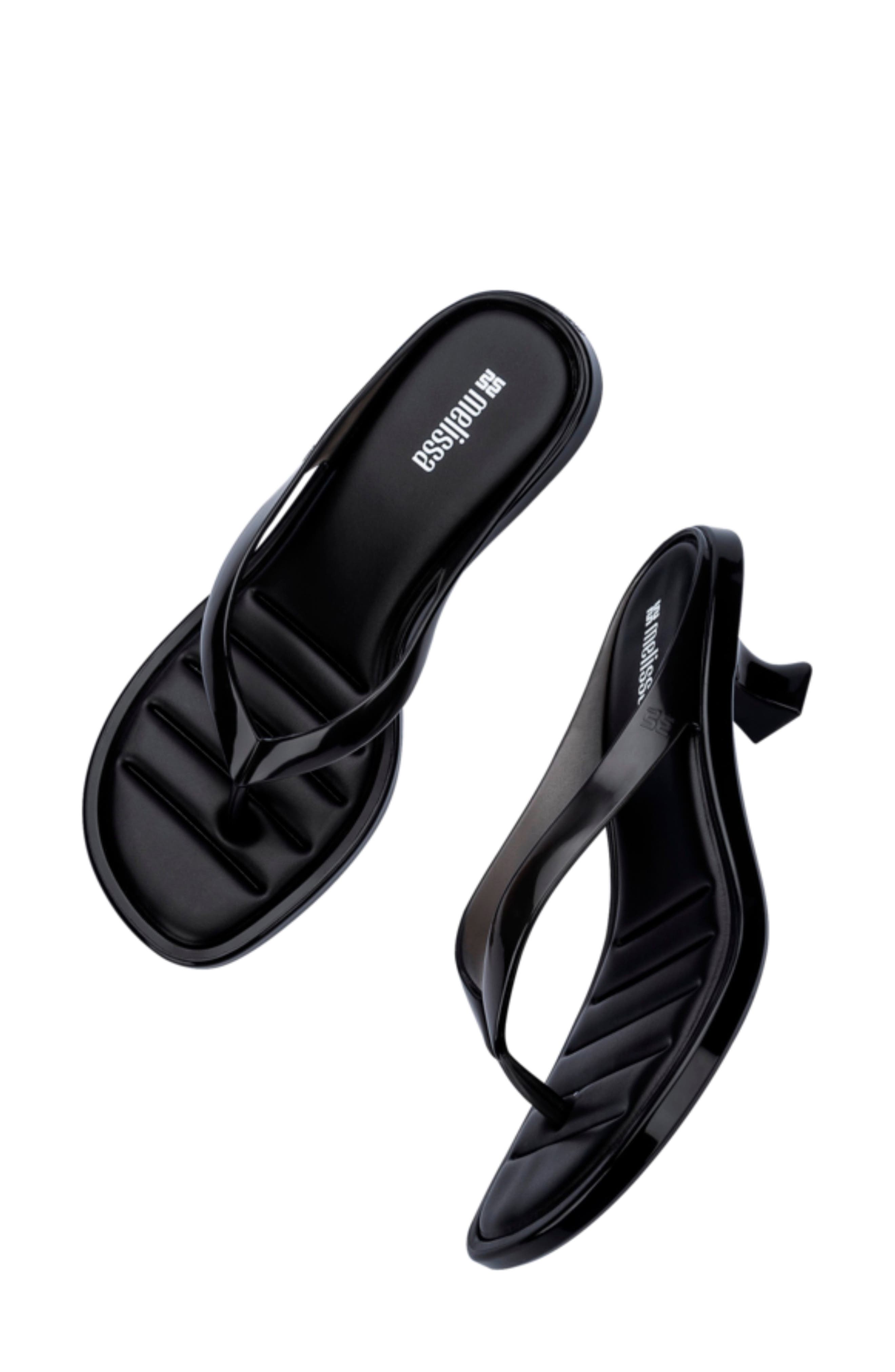 Melissa Kitten Heel Flip Flop, Alternate, color, Black