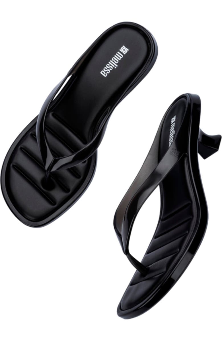 Melissa Kitten Heel Flip Flop, Alternate, color, Black