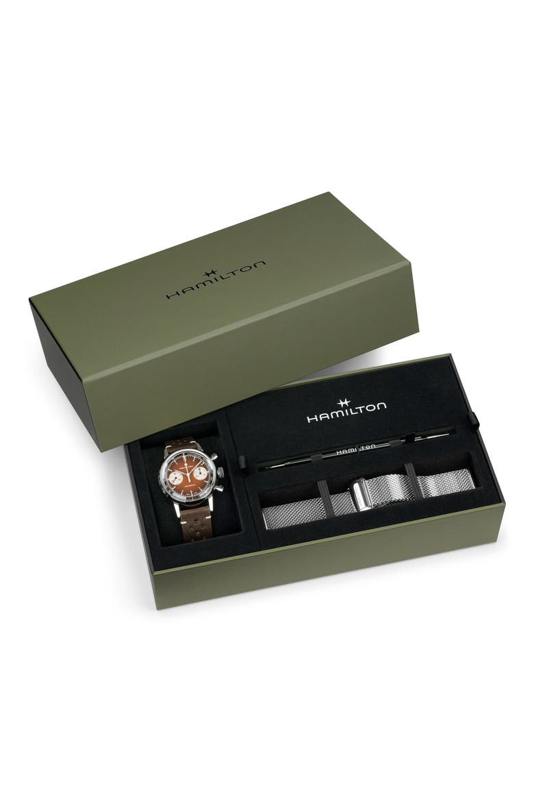 American Classic Intra‑Matic Chronograph Watch Gift Set. 40mm, Alternate, color, RED